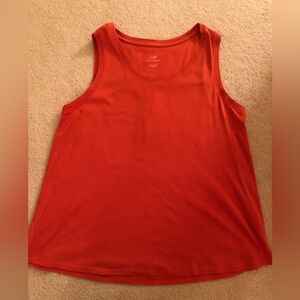 JJill Pima Cotton Back Pleat Tank